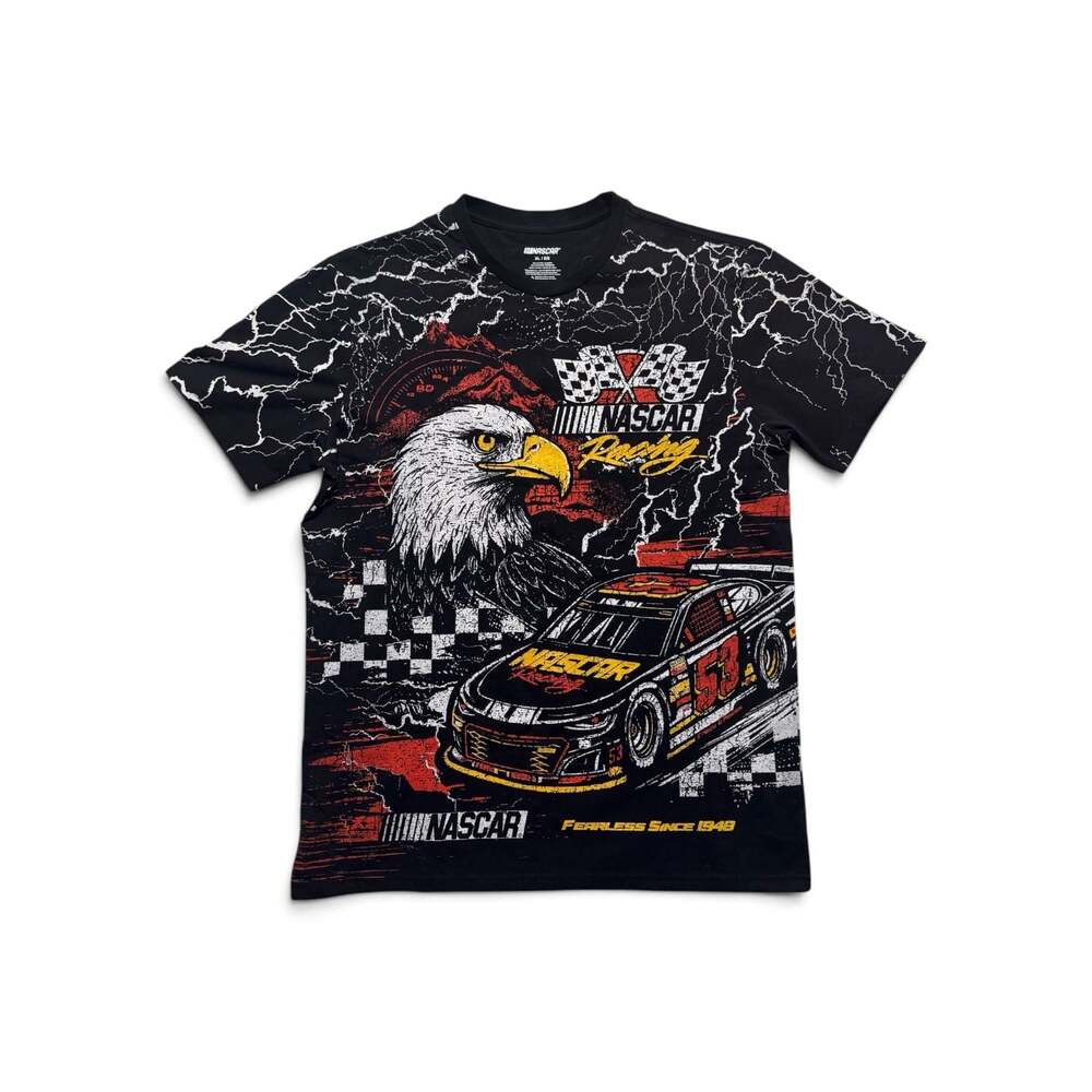 Nascar Fearless Since 1948 Eagle and Race Car Graphic T-Shirt